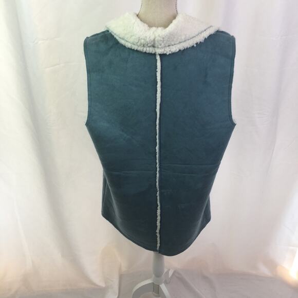Naturals D&Co Faux Suede Sherpa Vest XS - Picture 6 of 16